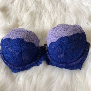 34B Bright Blue Lace Victoria Secret bra